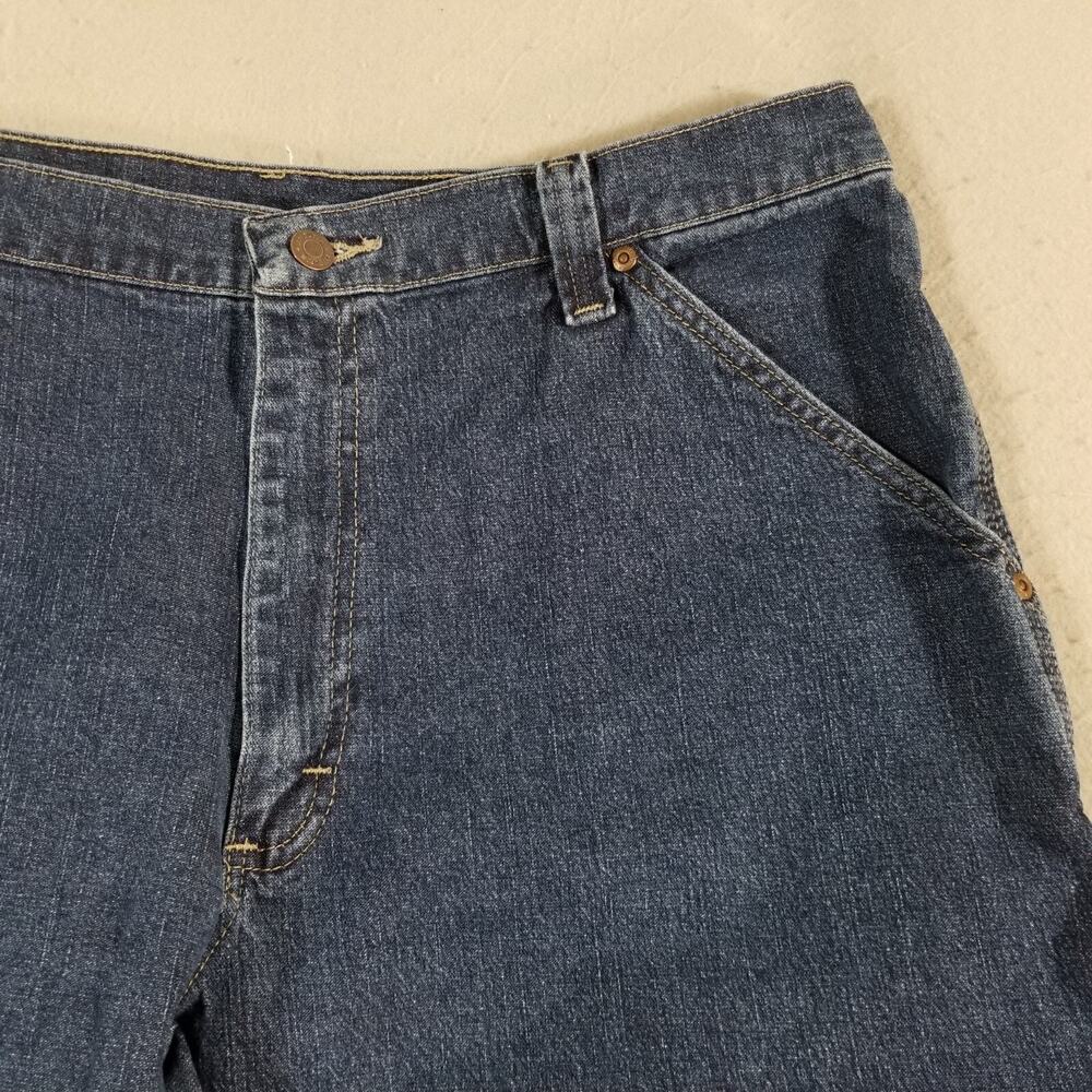 Wrangler Carpenter Jeans Mens 36x33 Blue Denim Workwear Utility Pants - Picture 4 of 11